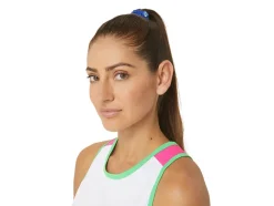 Clearance ASICS NEW STRONG rePURPOSED RUN SINGLET White/Track/Pink Glo