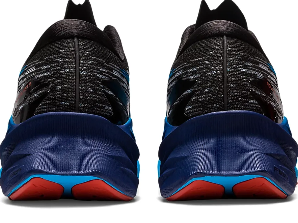 New ASICS NOVABLAST 3 Black/Island Blue
