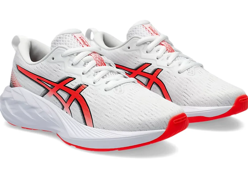 Fashion ASICS NOVABLAST 4 GRADE SCHOOL White/Sunrise Red
