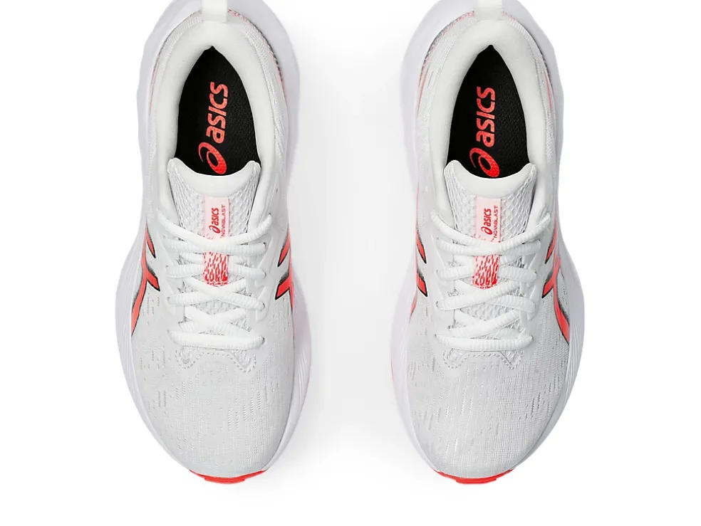 Fashion ASICS NOVABLAST 4 GRADE SCHOOL White/Sunrise Red