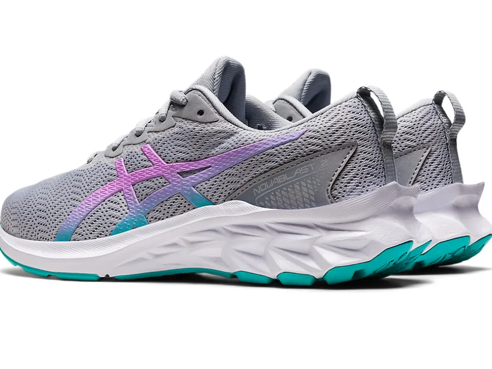 Outlet ASICS NOVABLAST 2 GRADE SCHOOL Piedmont Grey/Lavender Glow