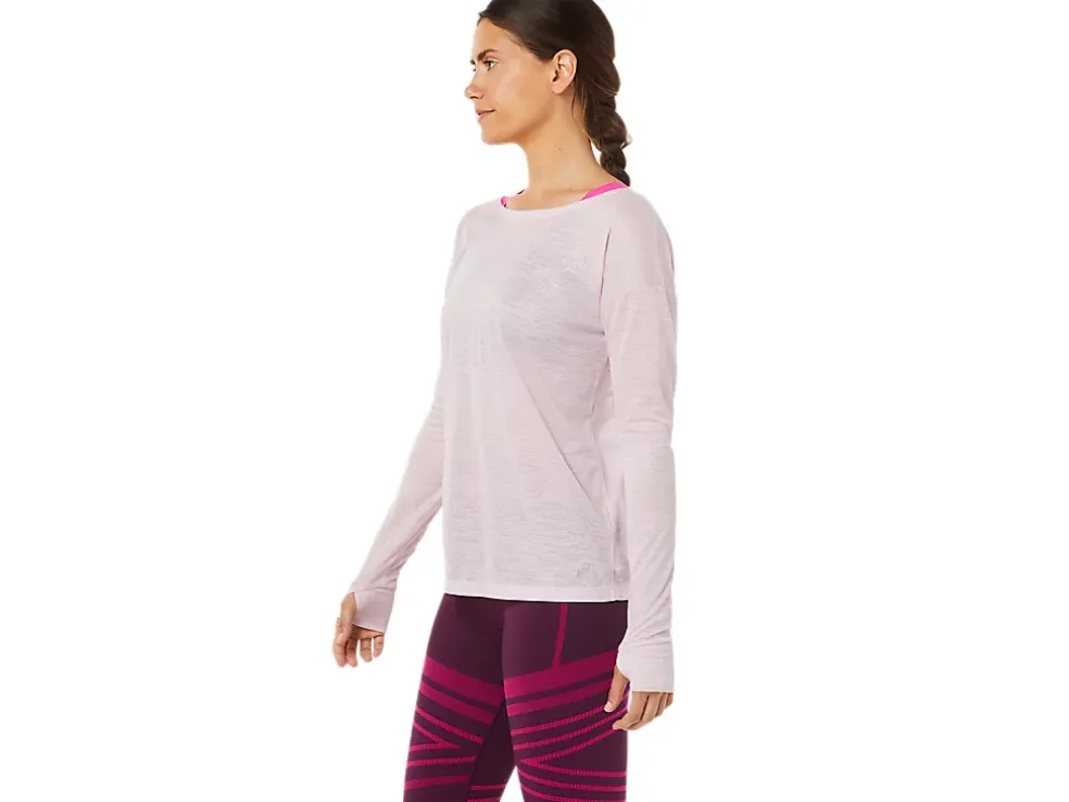 Sale ASICS OPEN BACK LONG SLEEVE TOP Barely Rose