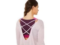 Sale ASICS OPEN BACK LONG SLEEVE TOP Barely Rose