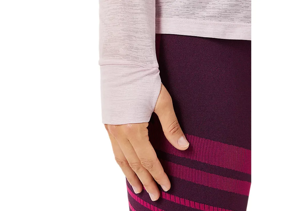 Sale ASICS OPEN BACK LONG SLEEVE TOP Barely Rose