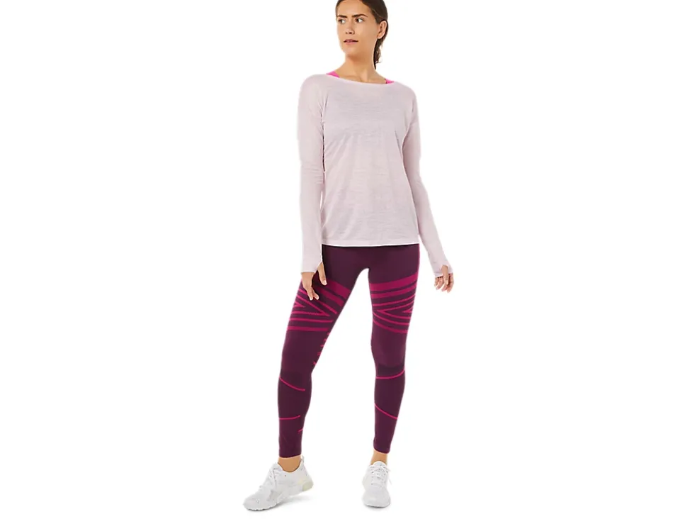 Sale ASICS OPEN BACK LONG SLEEVE TOP Barely Rose