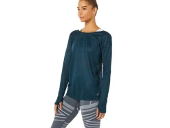 New ASICS OPEN BACK LONG SLEEVE TOP French Blue