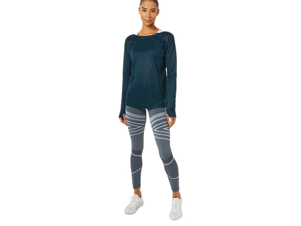New ASICS OPEN BACK LONG SLEEVE TOP French Blue