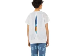 Clearance ASICS OPEN BACK SHORT SLEEVE TOP Brilliant White