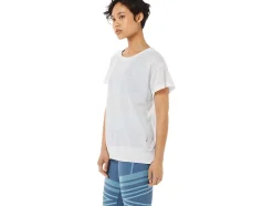 Clearance ASICS OPEN BACK SHORT SLEEVE TOP Brilliant White
