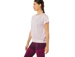 Best ASICS OPEN BACK SHORT SLEEVE TOP Barely Rose