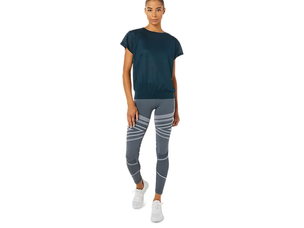 Cheap ASICS OPEN BACK SHORT SLEEVE TOP French Blue
