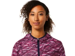 Fashion ASICS PACKABLE JACKET Deep Mars Print/Peacoat