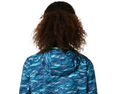 Best ASICS PACKABLE JACKET Teal Print/Fresh Ice