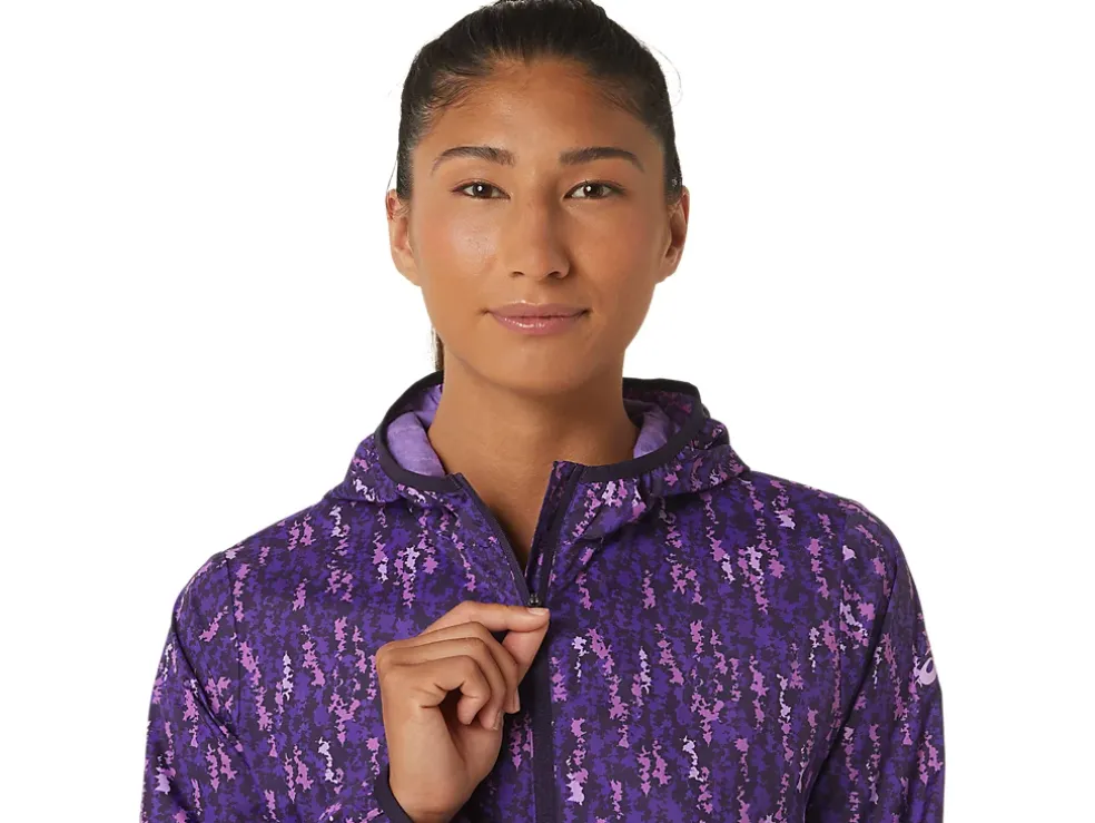 Cheap ASICS PACKABLE JACKET Orchid Brushstroke/Nightshade