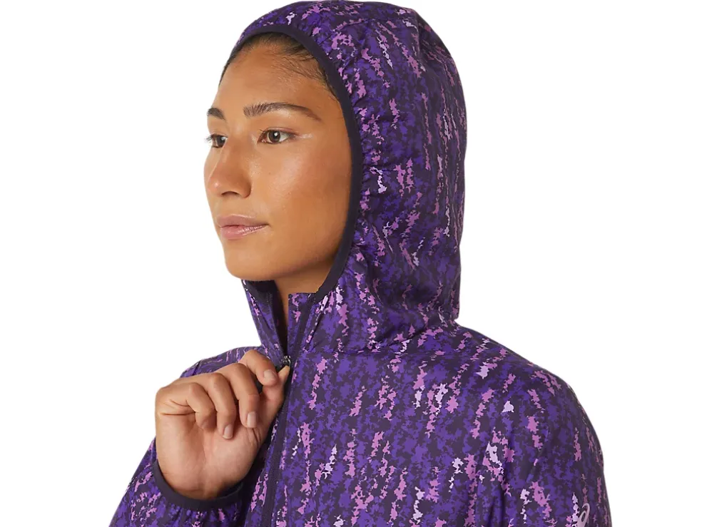 Cheap ASICS PACKABLE JACKET Orchid Brushstroke/Nightshade
