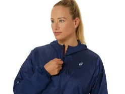 Cheap ASICS PACKABLE RUN JACKET Blue Expanse