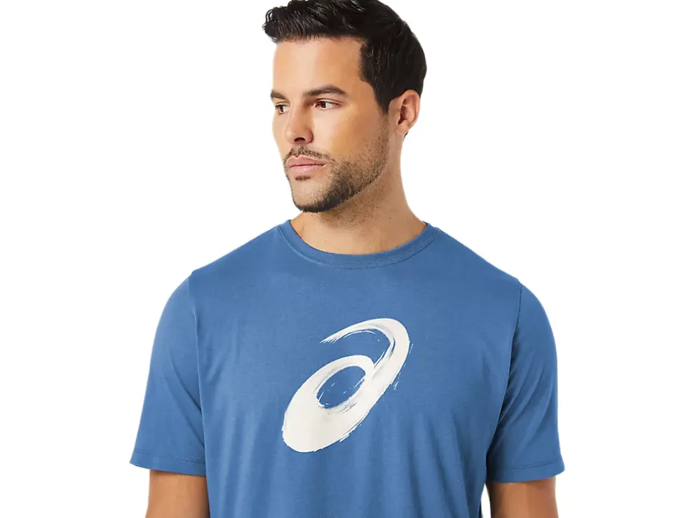 Cheap ASICS PAINTBRUSH SHORT SLEEVE TEE Azure