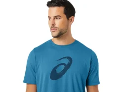 Hot ASICS PAINTBRUSH SHORT SLEEVE TEE Island Blue Heather