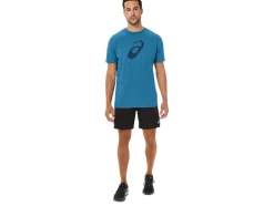 Hot ASICS PAINTBRUSH SHORT SLEEVE TEE Island Blue Heather