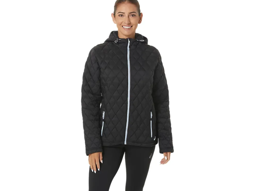 Discount ASICS PERFORMANCE INSULATED JACKET Performance Black/Soft Sky