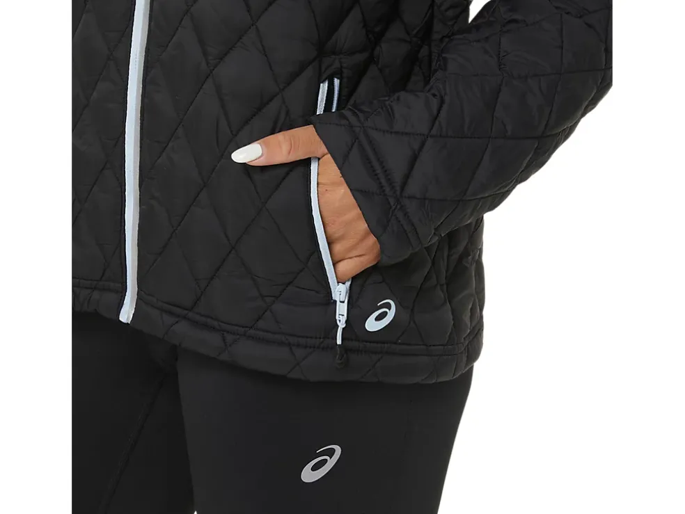 Discount ASICS PERFORMANCE INSULATED JACKET Performance Black/Soft Sky