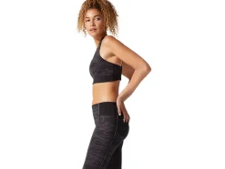 Clearance ASICS PIPING GRAPHIC BRA Performance Black/Carrier Grey