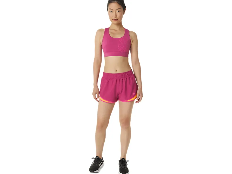 Best ASICS PR LYTE 2.5IN RUN SHORT Fuchsia Red/Pink Glo