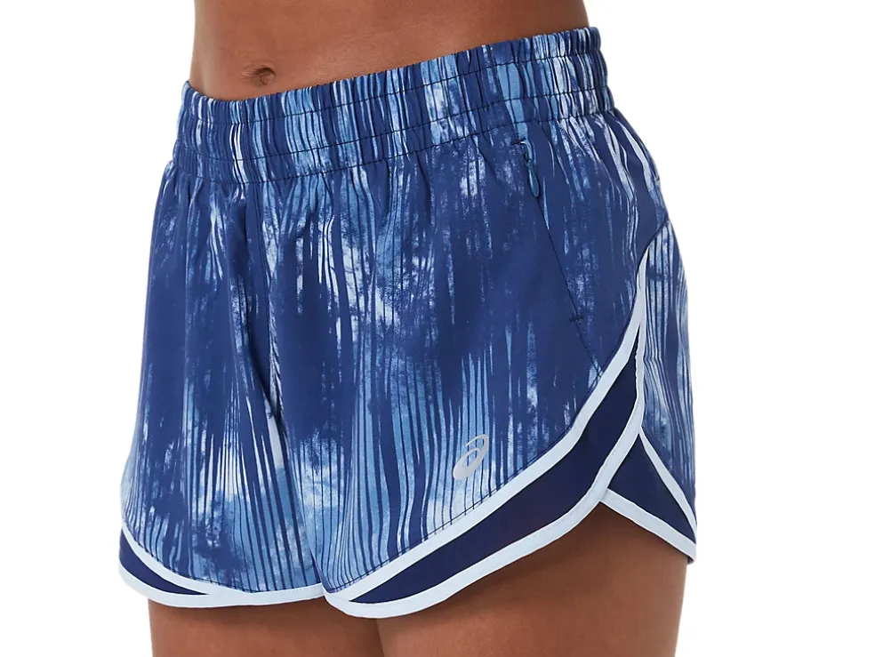New ASICS PR LYTE 2.5IN RUN SHORT Grand Shark Tie Dye