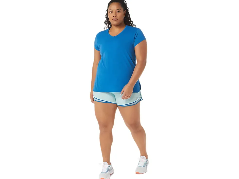 Hot ASICS PR LYTE 2.5IN RUN SHORT Clear Blue Spacedye/Lake Drive
