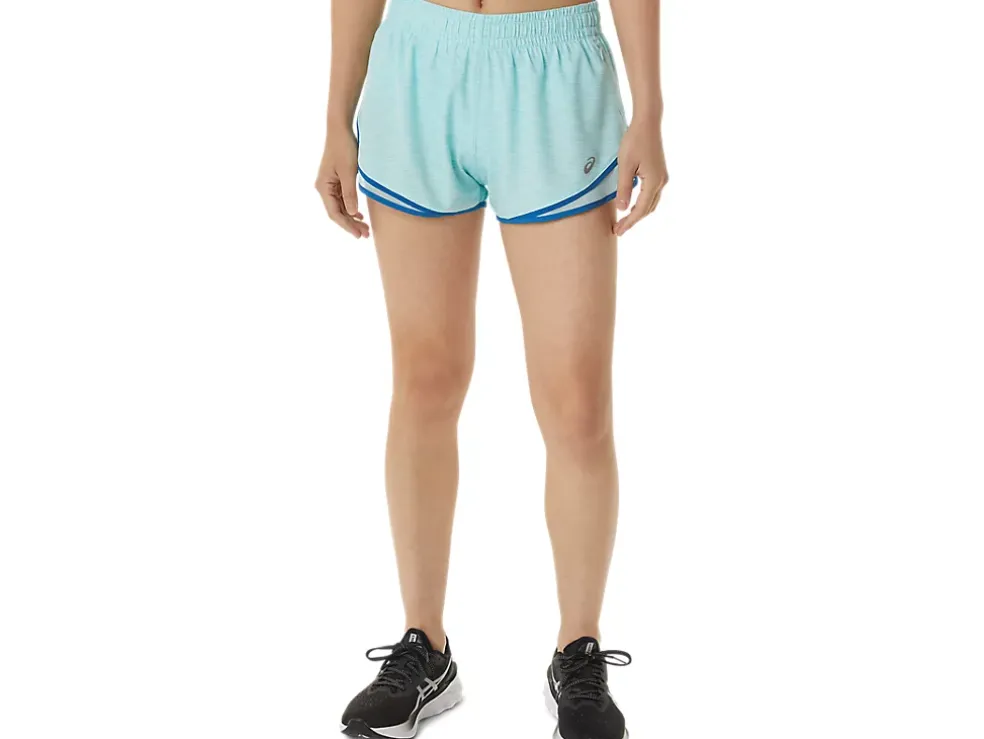 Hot ASICS PR LYTE 2.5IN RUN SHORT Clear Blue Spacedye/Lake Drive