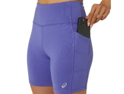 Cheap ASICS PR LYTE 5IN RUN  SHORT WITH POCKETS Blue Violet Suminagshi Print