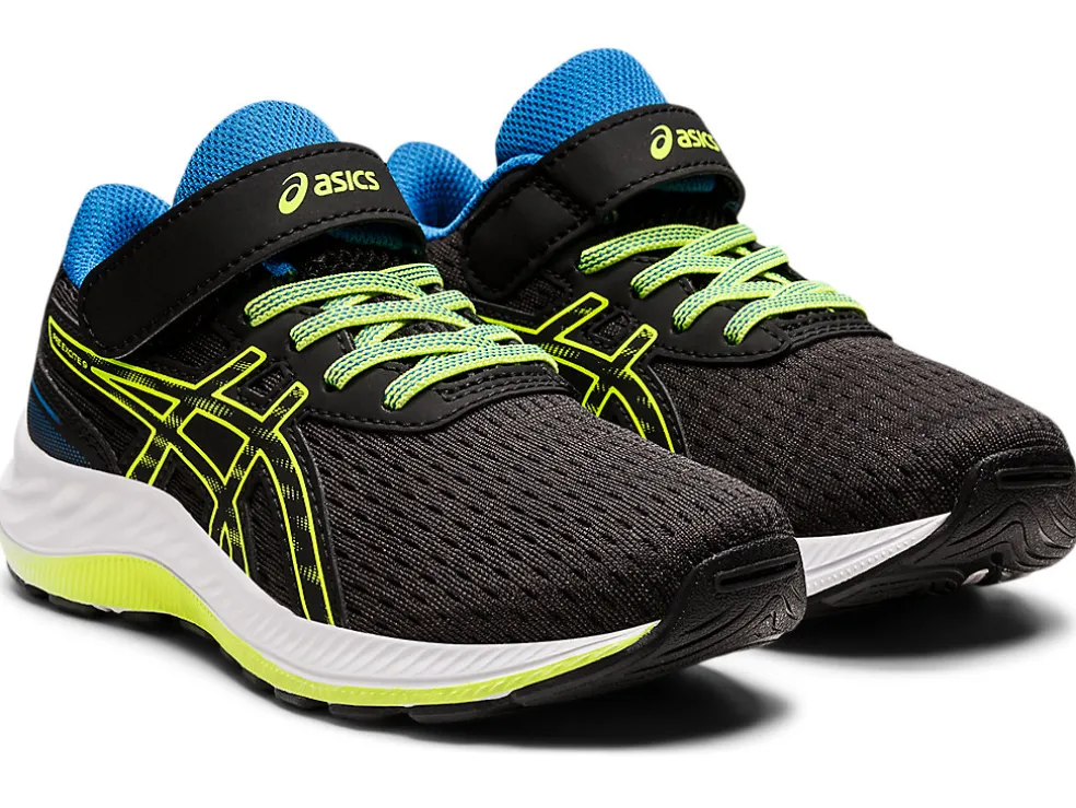 Best ASICS PRE EXCITE 9 PRE-SCHOOL Black/Hazard Green