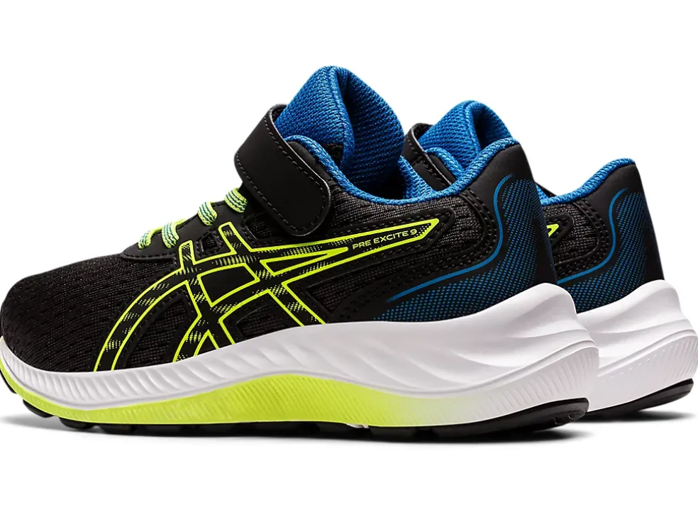 Best ASICS PRE EXCITE 9 PRE-SCHOOL Black/Hazard Green