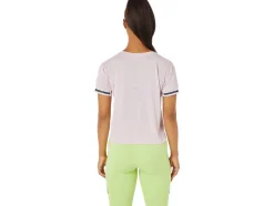 Shop ASICS RACE CROP TOP Barely Rose