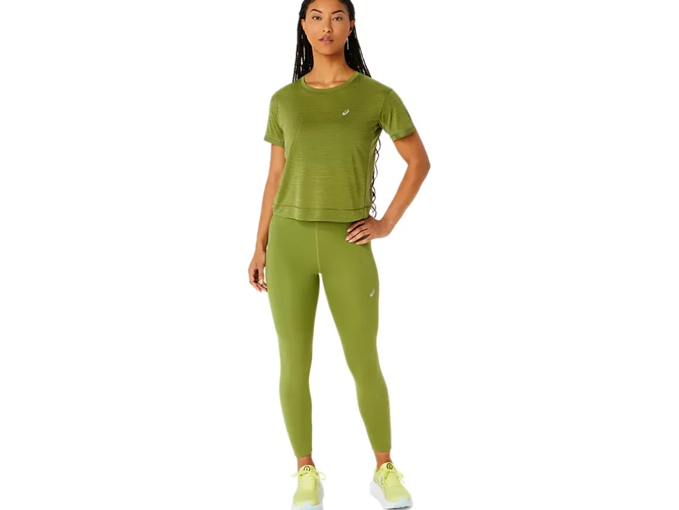 Hot ASICS RACE CROP TOP Cactus/Mantle Green