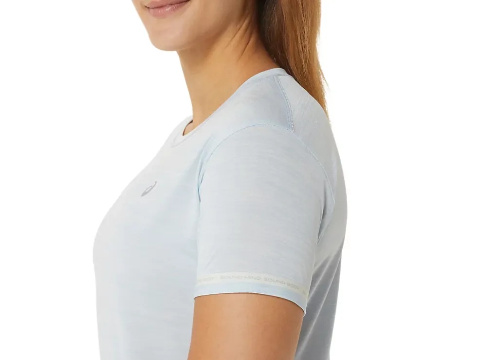 Cheap ASICS RACE CROP TOP Sky/Cream