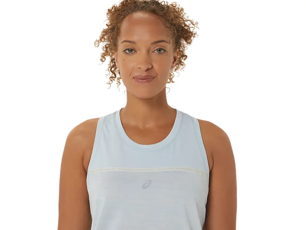 Clearance ASICS RACE TANK Sky/Cream