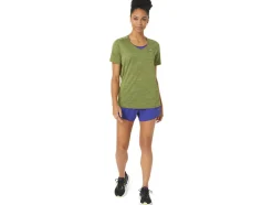 Sale ASICS RACE V-NECK SHORT SLEEVE TOP Cactus/Mantle Green