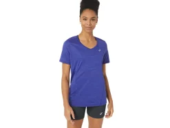 Best Sale ASICS RACE V-NECK SHORT SLEEVE TOP Eggplant/Night Shade