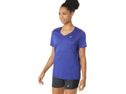 Best Sale ASICS RACE V-NECK SHORT SLEEVE TOP Eggplant/Night Shade