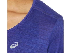 Best Sale ASICS RACE V-NECK SHORT SLEEVE TOP Eggplant/Night Shade