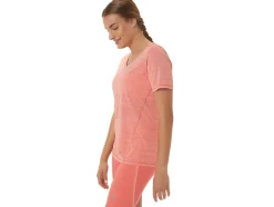 Outlet ASICS RACE V-NECK SHORT SLEEVE TOP Papaya/Guava