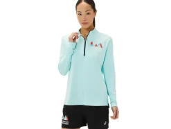 Store ASICS READY-SET HALF ZIP LAM Clear Blue/French Blue