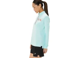 Store ASICS READY-SET HALF ZIP LAM Clear Blue/French Blue