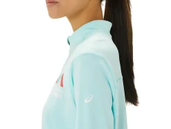 Store ASICS READY-SET HALF ZIP LAM Clear Blue/French Blue