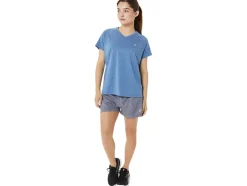 New ASICS READY-SET 3IN SHORT Peacoat Heather/Lake Drive