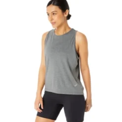 Hot ASICS READY-SET LYTE TANK Dark Grey Heather