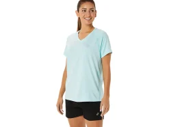 Sale ASICS READY-SET LYTE V-NECK Clear Blue Heather