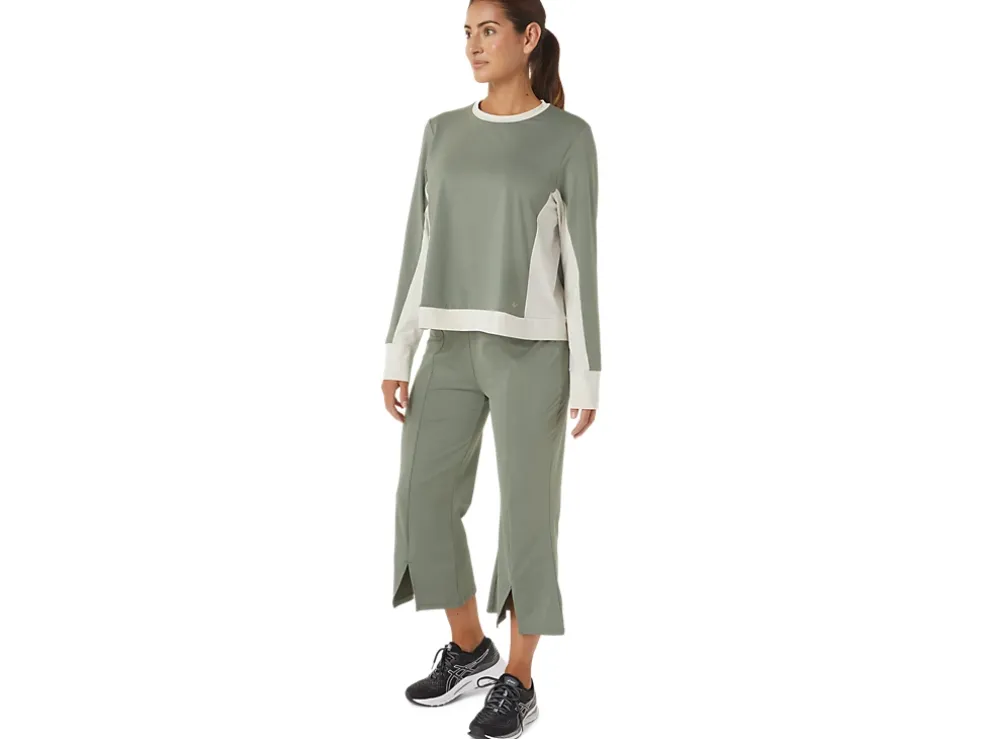 Online ASICS REPURPOSED FLARE TOP Lichen Green/Birch