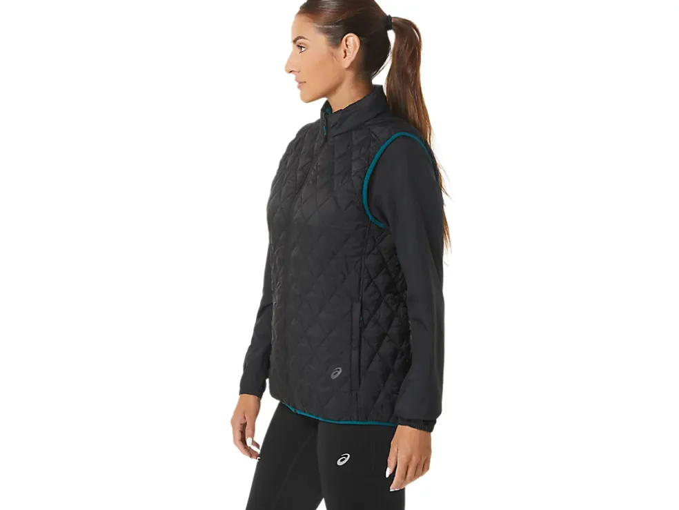 New ASICS REVERSE INSULATED VEST Performance Black/Velvet Pine